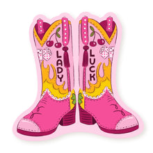 Load image into Gallery viewer, Lady Luck Las Vegas Cowboy Boots Vinyl Sticker