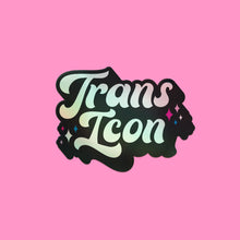 Load image into Gallery viewer, Trans Icon Holographic Vinyl Pride Sticker