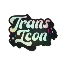 Load image into Gallery viewer, Trans Icon Holographic Vinyl Pride Sticker