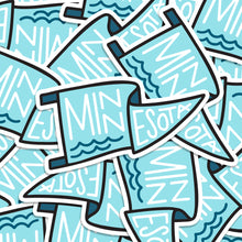 Load image into Gallery viewer, Minnesota State Pennant Vinyl Stickers