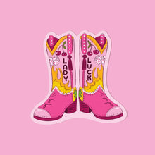 Load image into Gallery viewer, Lady Luck Las Vegas Cowboy Boots Vinyl Sticker