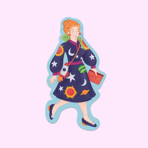 Ms Frizzle Magic School Bus Inspired Vinyl Sticker