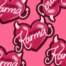 Load image into Gallery viewer, My Kink is Karma Devilish Heart - Chappell Roan Inspired Vinyl Sticker