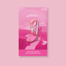 Load image into Gallery viewer, Rose Gold Pink Cowboy Boot Enamel Pin