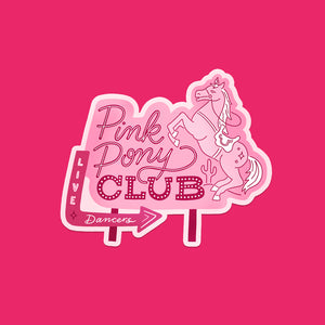 Pink Pony Club Vintage Sign Chappell Roan Inspired Vinyl Sticker