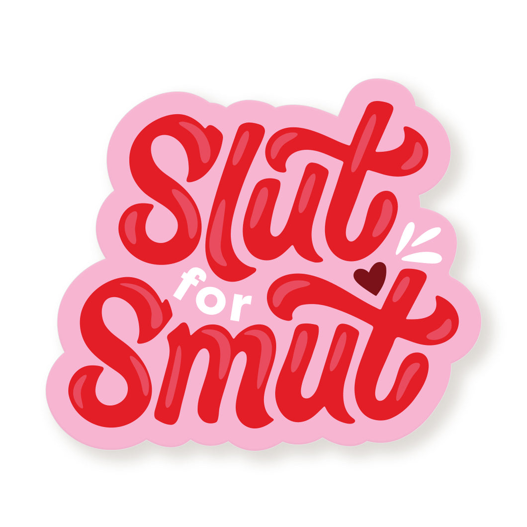 Slut for Smut Romance Book Reader Vinyl Sticker