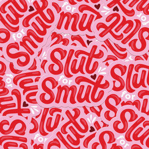 Slut for Smut Romance Book Reader Vinyl Sticker