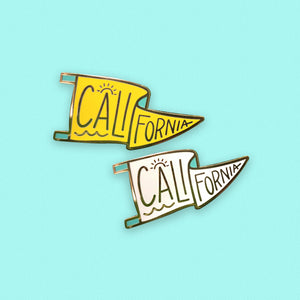 Yellow California Pennant Pin