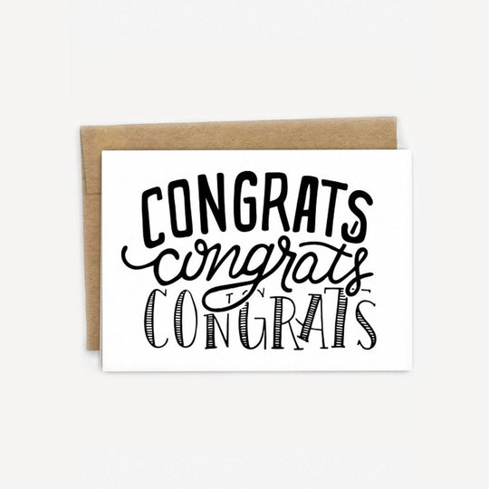 Congrats Congrats Congrats Card – A Fink & Ink