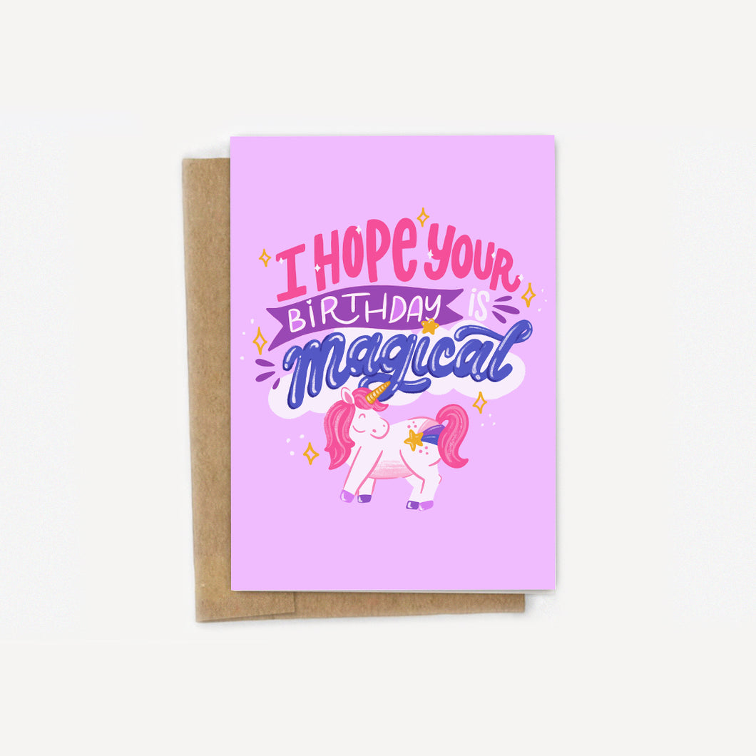 Hope Your Birthday is Magical Unicorn Card