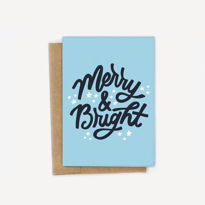Merry and Bright Christmas Holiday Card