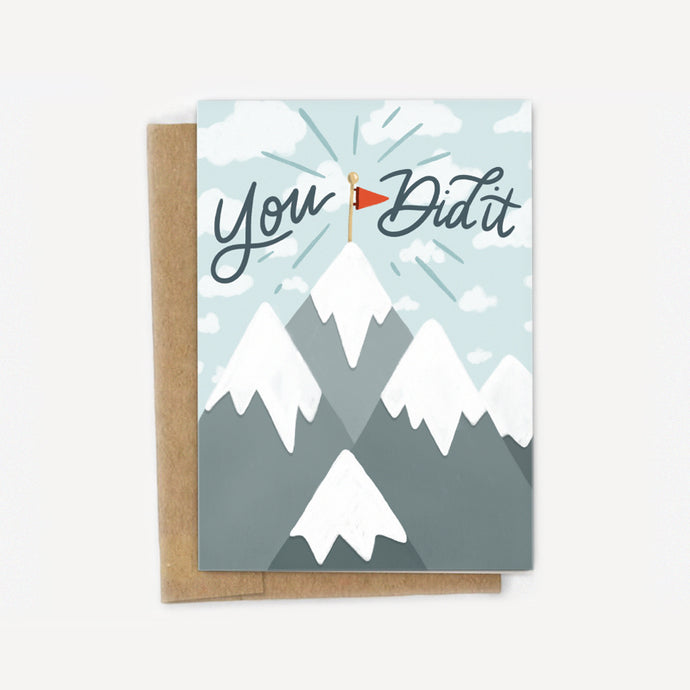 You Did It! Mountain Climber Card