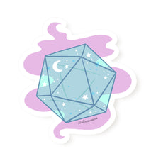 Load image into Gallery viewer, Starry Night d20 Die Vinyl Stickers