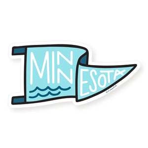 Minnesota State Pennant Vinyl Stickers