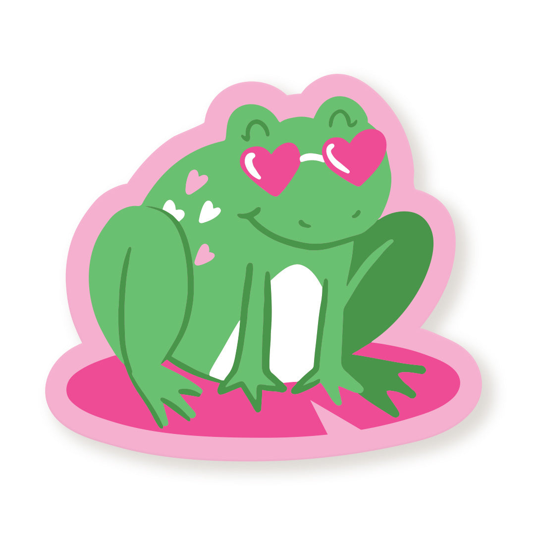 Groovy Frog Pink Sticker – A Fink & Ink