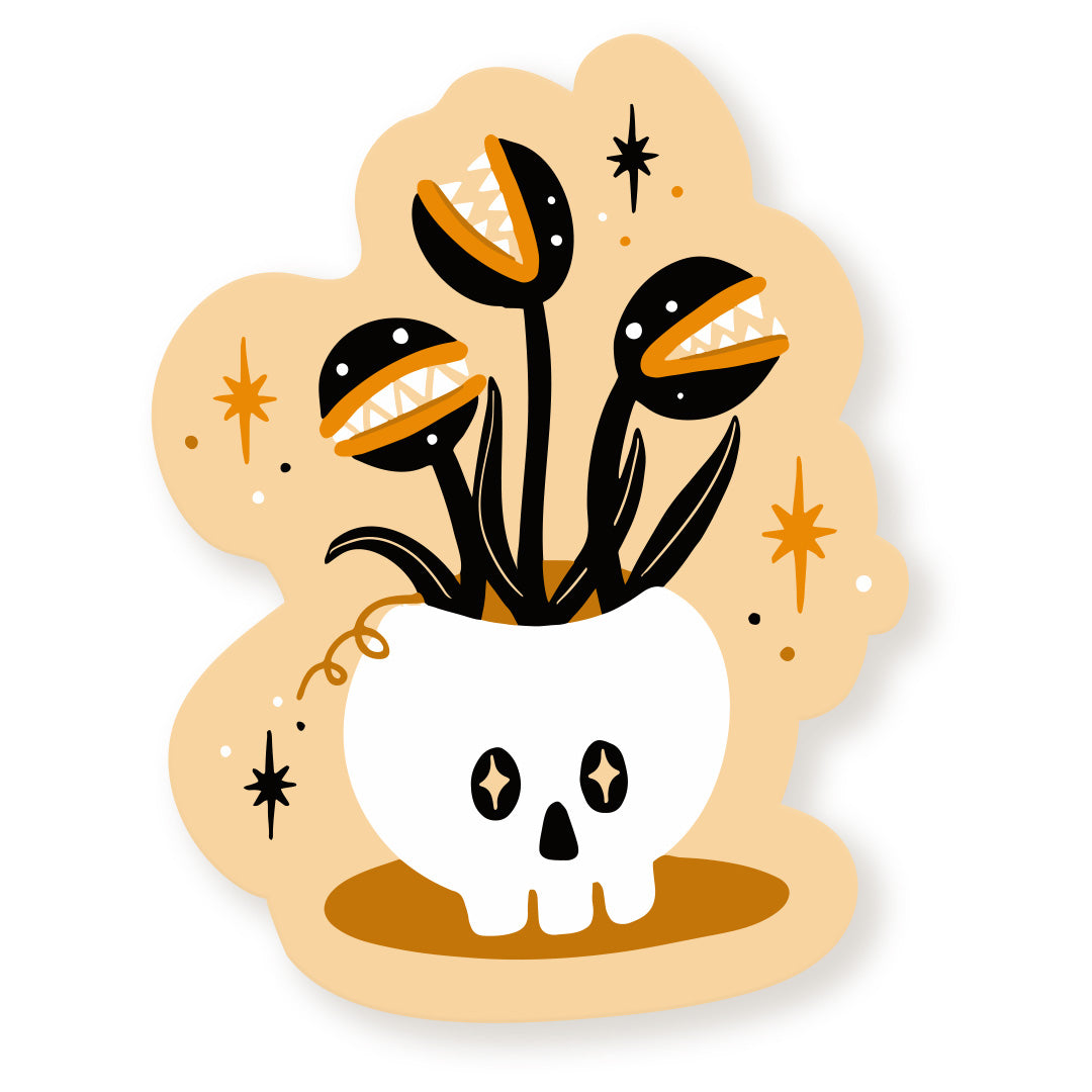 spooky succulents Spooky Succulents Venus Fly Trap Halloween Vinyl Sticker – A Fink & Ink
