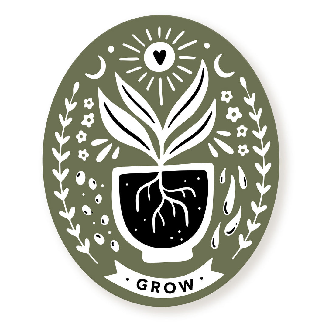 Grow Gardening or Plant Club Vinyl Sticker