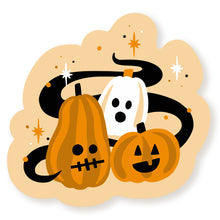Load image into Gallery viewer, Spooky Pumpkin Trio Halloween Vinyl Sticker