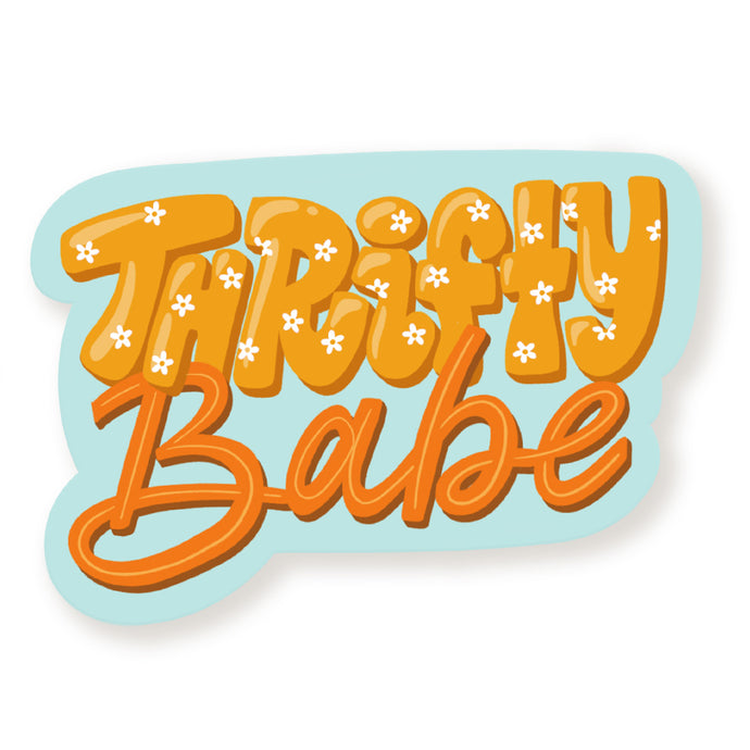 Thrifty Babe Groovy Vinyl Sticker