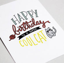 Load image into Gallery viewer, Cool Cat Birthday Card